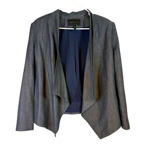 BCBGMaxAzria Grey and Navy Jacket Size Large X0466